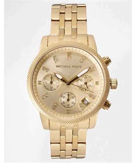 michael kors ritz glitz gold chronograph watch mk5676|Michael Kors Ritz Glitz Gold Chronograph Watch .